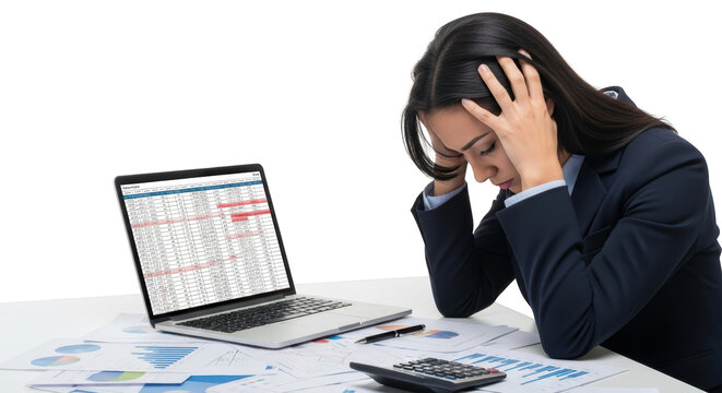 Stressed Businesswoman Overwhelmed by Work detailed illustration concept inspired by Stressed Businesswoman Overwhelmed by