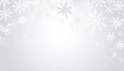 White Background with Snowflakes