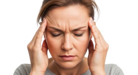 Woman Experiencing Headache Pain Close Up abstract illustration design inspired by Woman Experiencing Headache