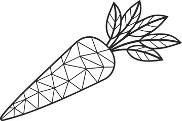 Single realistic carrot illustration design. Fresh orange carrot isolated artwork. Realistic vegetable carrot food design. Organic carrot healthy food illustration. Carrot vegetable farm fresh artwork