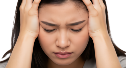 Woman with Headache Stress or Pain detailed illustration concept inspired by Woman with Headache