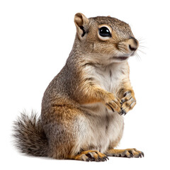 Obraz premium Small squirrel is sitting on transparent background