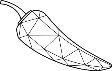 Single realistic chili pepper illustration. Fresh red chili pepper isolated artwork. Realistic spicy chili food design. Chili pepper vegetable cooking ingredient. Hot red chili realistic illustration