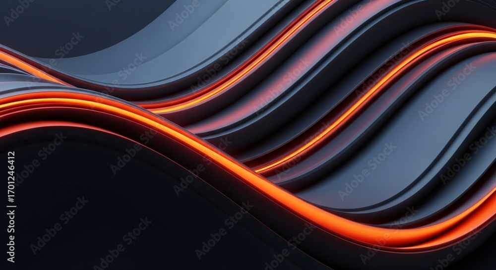 Poster futuristic abstract background with dark, layered waves. a premium design for technology or automoti