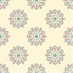 Seamless Pattern Background with Floral Theme