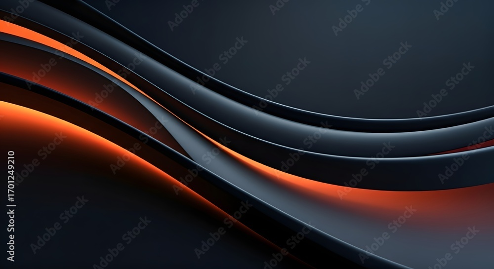 Poster luxury abstract background with dark layered waves. a premium design for automotive or tech advertis