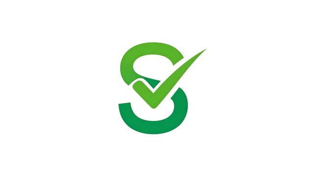 Green letter S with checkmark