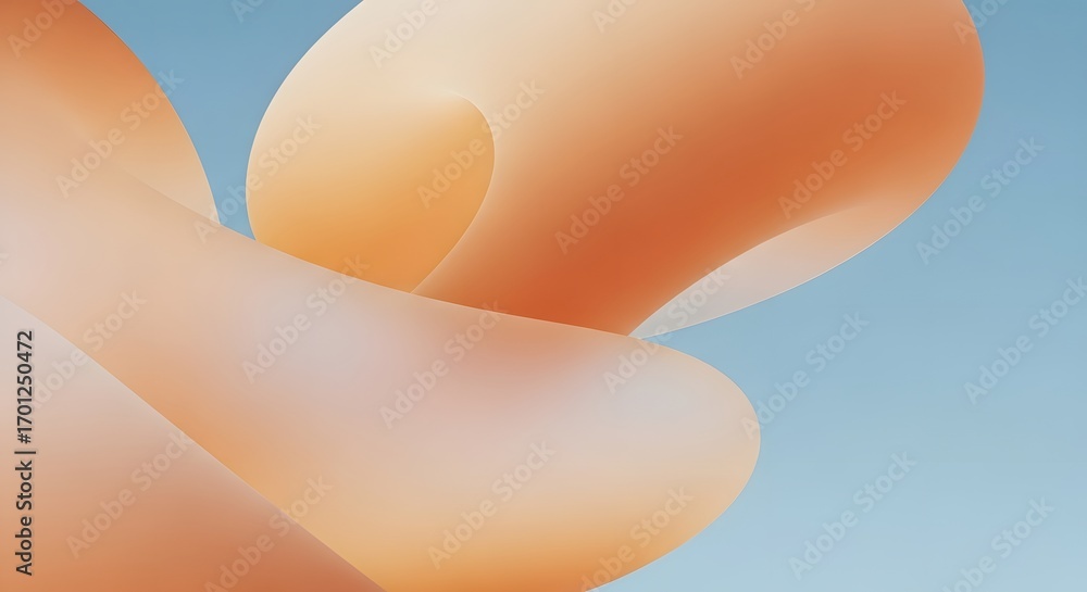 Poster abstract background with soft, intertwined 3d shapes. a modern and playful design for a creative bac