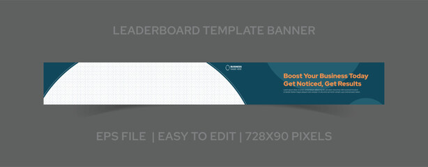 Stylish Professional Leaderboard Banner 728x90 Pixels for Digital Branding