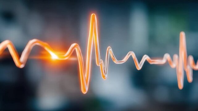 Rhythmic Vitality: An abstract, glowing waveform pulses with dynamic energy, its peaks and valleys representing the ebb and flow of life. A symbol of constant evolution.
