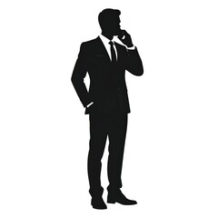 Obraz premium Silhouette of a man in a suit