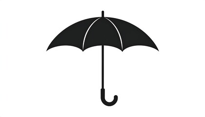 Simple black umbrella graphic