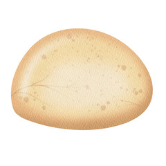 Watercolor Cute Rock. Under the sea.