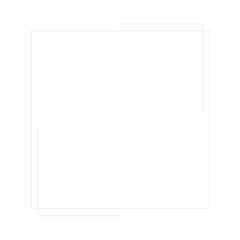 Obraz premium White thin line square frame element..