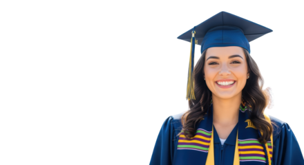 Happy Graduate in Cap and Gown Celebrating Success unique artwork design concept based on