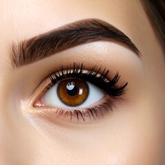 Fototapeta premium Close-up of woman's eye with makeup