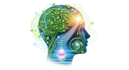 Mindful Growth and Spiritual Ascension illustration artwork concept inspired by Mindful Growth and Spiritual