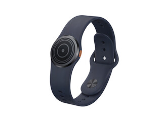 Navy Smartwatch with Black Face and Rubber Strap