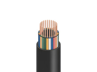 Electrical Cable with Colorful Wires and Copper Strands