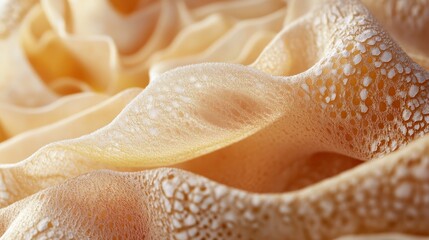 Fototapeta premium Close-up view of a textured fabric with a delicate pattern.