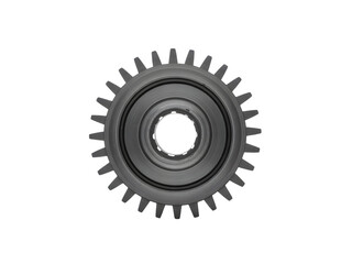 Gray Gear Isolated on White Background