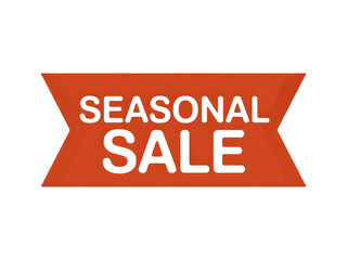 Seasonal Sale Banner on White Background