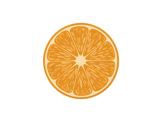 Orange slice vector illustration a simple flat design isolated on white background for healthy food concepts
