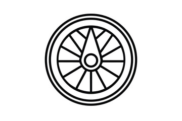 Fototapeta premium car wheel vector illustration logo design icon