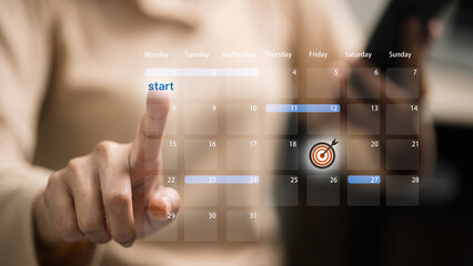 Digital Calendar Planning with Target Date – Business Schedule, Productivity, and Goal Management