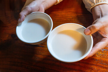 traditional Korean rice wine called makgeolli