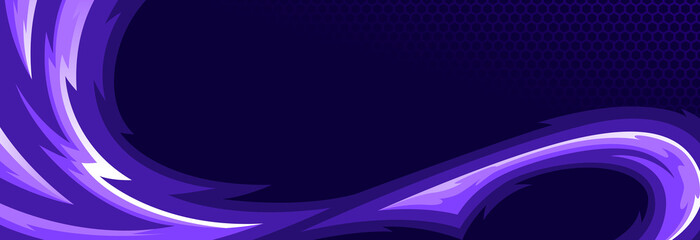 Stylish Speed-Inspired Dynamic Abstract Background with Purple Monochrome Curved Stripes