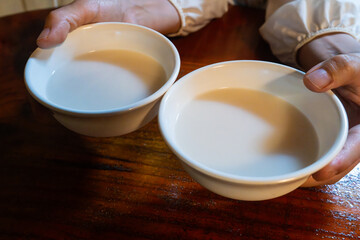traditional Korean rice wine called makgeolli