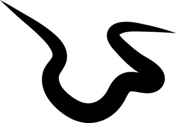 Bold curved lines. Elements for decoration