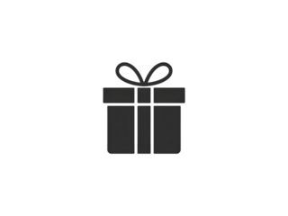 Gift box icon simple flat vector design isolated on white background for web and mobile apps