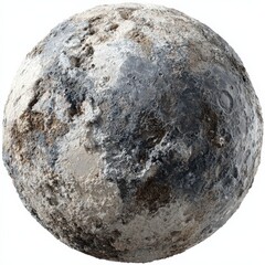 Rough Textured Moon or Asteroid on White