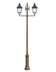Double-headed street lamp design