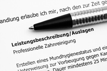 Obraz premium Professionelle Zahnreinigung Leistungsbeschreibung