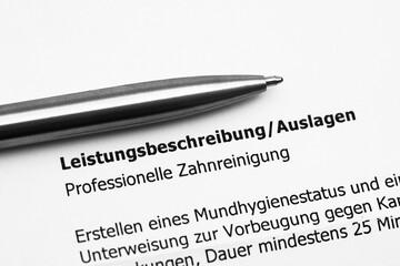 Professionelle Zahnreinigung Leistungsbeschreibung