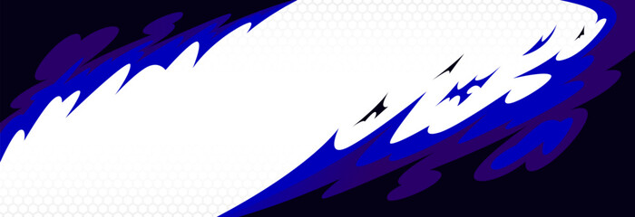 Dynamic Abstract Fiery Racing Dark Blue Flame Background with Honeycomb Patterns Template