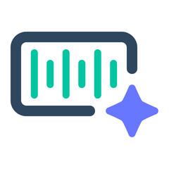 Voice icon. ai voice, generator, sound, speech, audio, talking, synthesis, digital, technology, artificial. Vector Icon Illustration