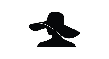 a silhouette of a person wearing a wide brimmed hat