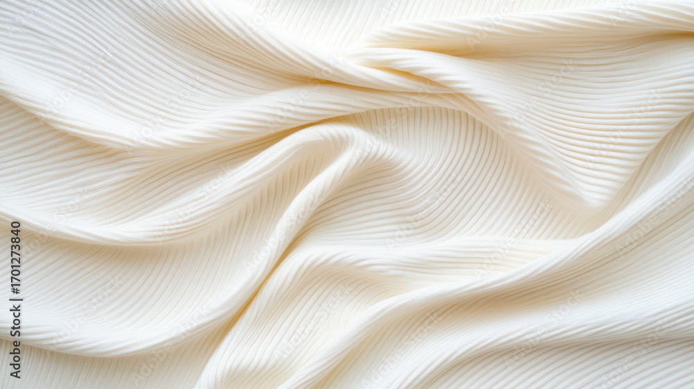 Poster soft fabric with gentle waves and tactile depth creates elegant texture