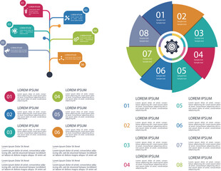 Business report - Internet column and line chart data statistics information chart vector material