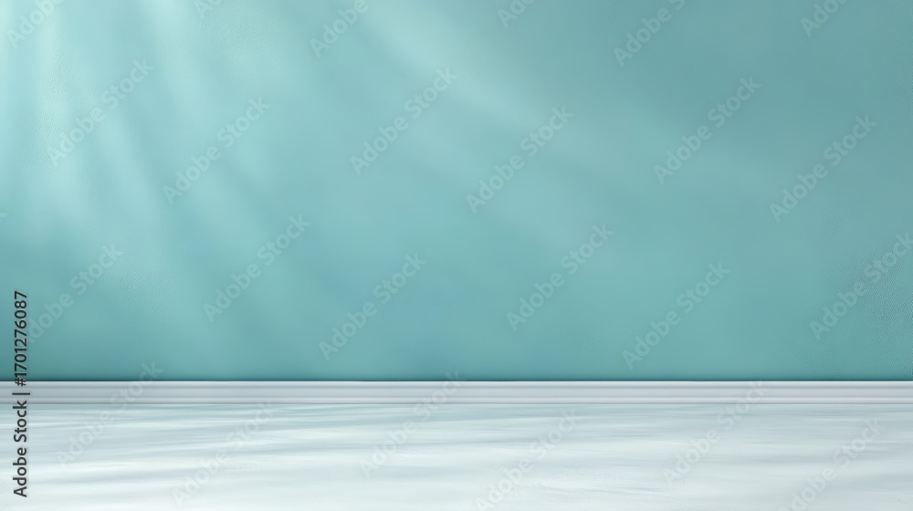 Aufkleber smooth gradient background in deep teal to soft sky blue, creating serene atmosphere
