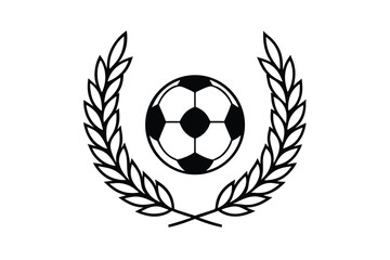 laurel wreath vector sport vector design icon flame symbol