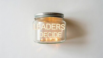 Illuminated Jar with Inspirational Quote for Leadership and Motivation