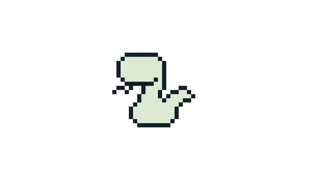 8-bit pixel art snake hurt looped animation 4k 30fps