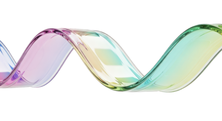 Abstract Glass Wave with Colors.