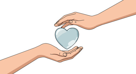 Hands with Blue Heart
