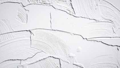 A smooth, freshly applied coat of white paint covers a textured wall, reflecting soft light and creating a clean, bright atmosphere in the room.